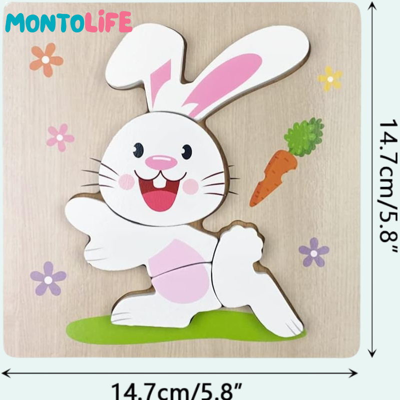 Seasonal Spring Puzzle Set – 4-Pack Wooden Educational Learning Toys