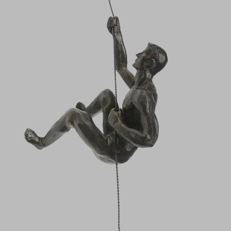 Creative Wall Sculpture Set – Modern 3D Climbing Man