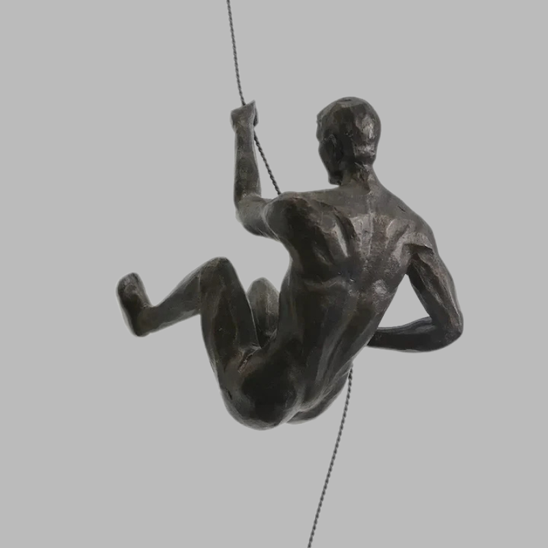 Creative Wall Sculpture Set – Modern 3D Climbing Man