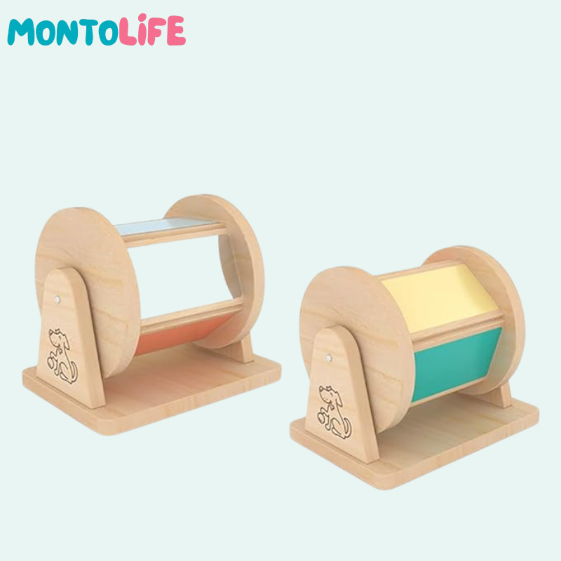 Rotating Sensory Drum – Wooden Early Learning & Development Toy