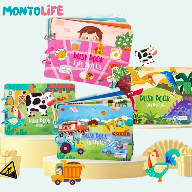 Interactive Sticker Learning Book - Hands-On Skill Building for Little Minds