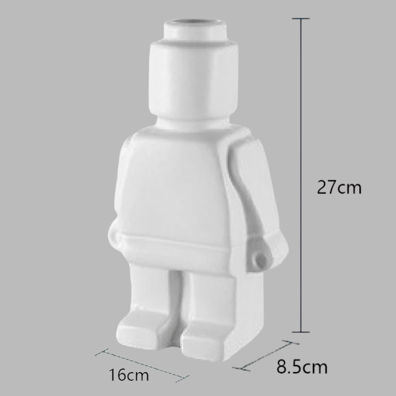 Pixel Brick Robot Planter – Geek Chic Succulent & Desk Décor