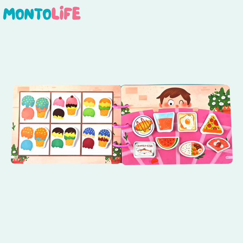 Interactive Sticker Learning Book - Hands-On Skill Building for Little Minds