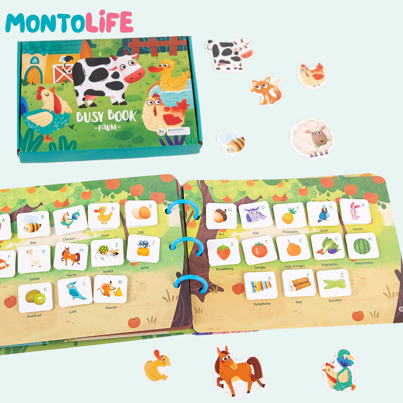 Interactive Sticker Learning Book - Hands-On Skill Building for Little Minds