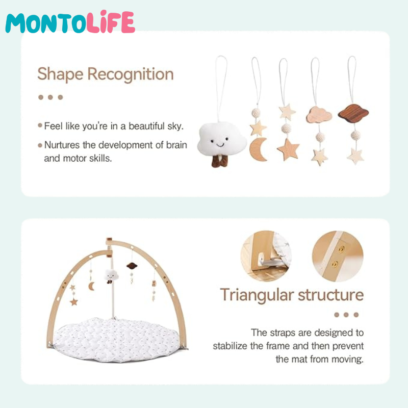 Sensory Play Mat – Soft Developmental Floor Gym for Babies