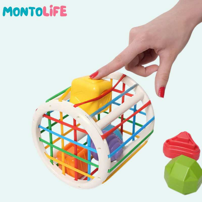 Shape Sorting Blocks – Wooden Educational Toy for Early Learning