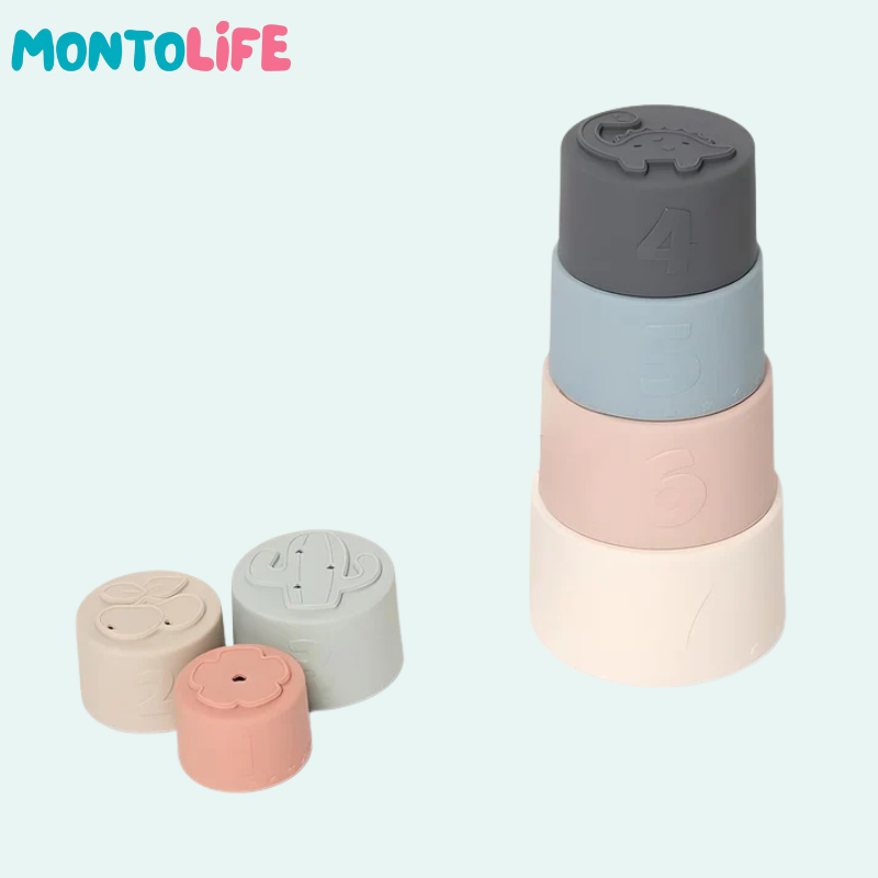 Nesting & Stacking Cups – Colorful Educational Playset for Infant Development
