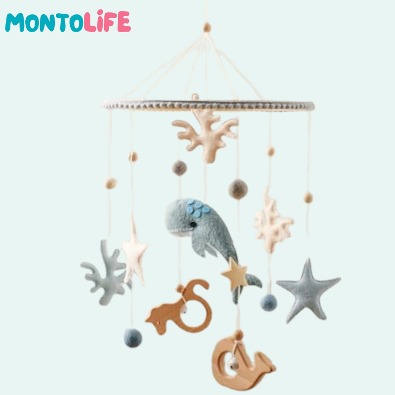 Ocean Wonders Hanging Mobile – Handmade Sea Life Nursery Decoration