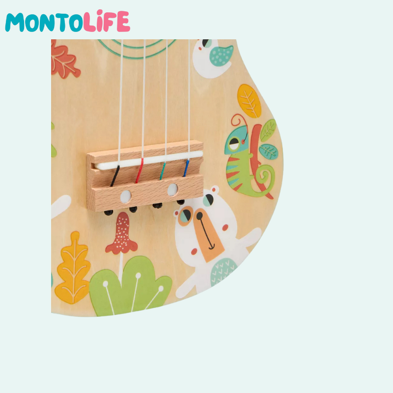 Wooden Ukulele – Toddler-Sized Musical Instrument