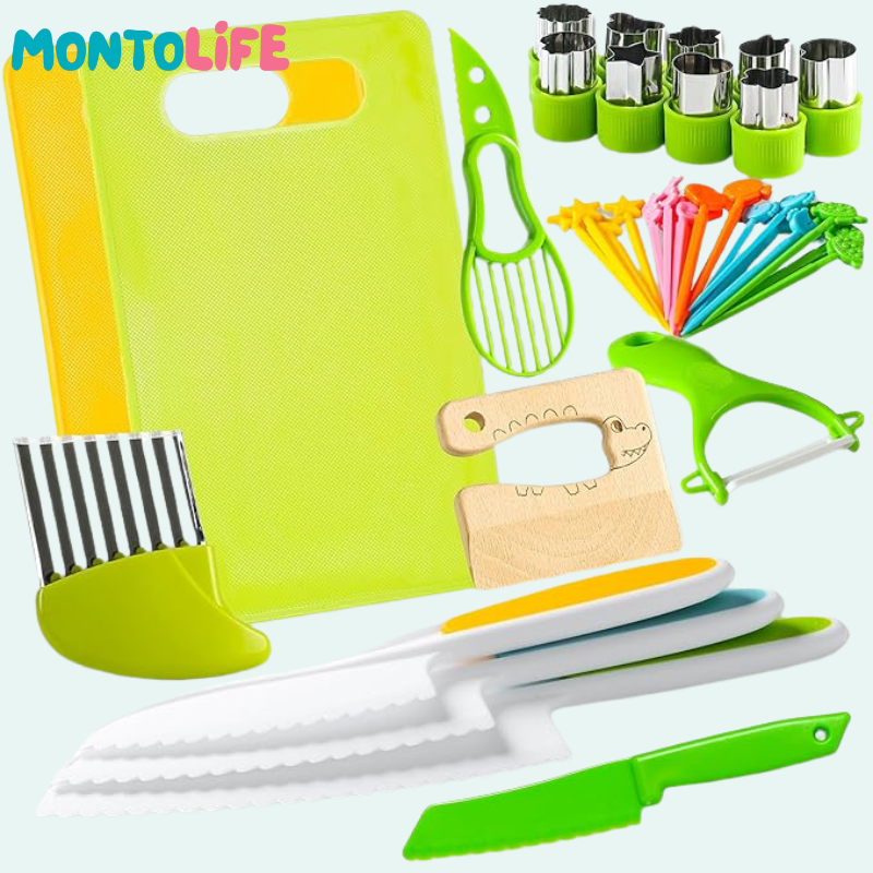 Kitchen Tool Set – Real Cooking Utensils for Independent Little Learners