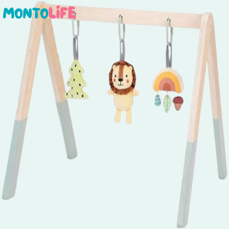 Wooden Activity Gym – Sensory Play Center for Baby Development