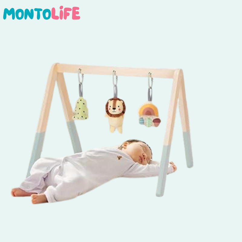 Wooden Activity Gym – Sensory Play Center for Baby Development
