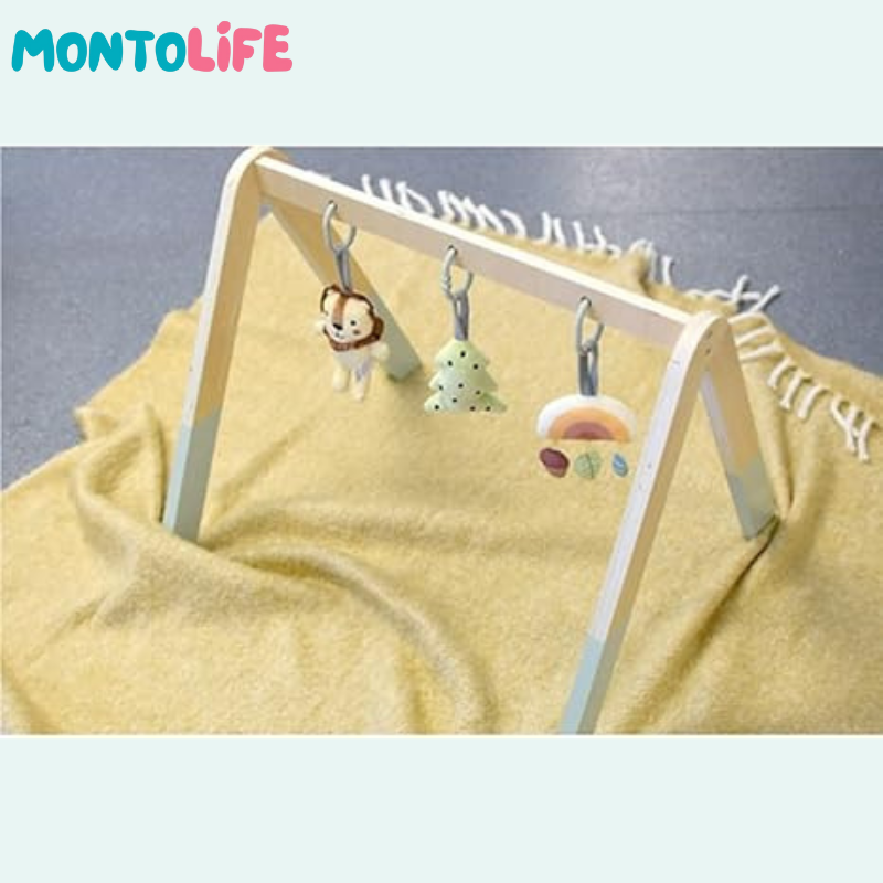 Wooden Activity Gym – Sensory Play Center for Baby Development