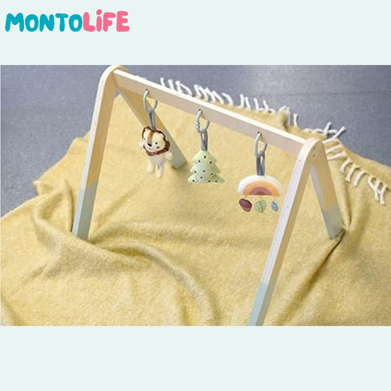 Wooden Activity Gym – Sensory Play Center for Baby Development