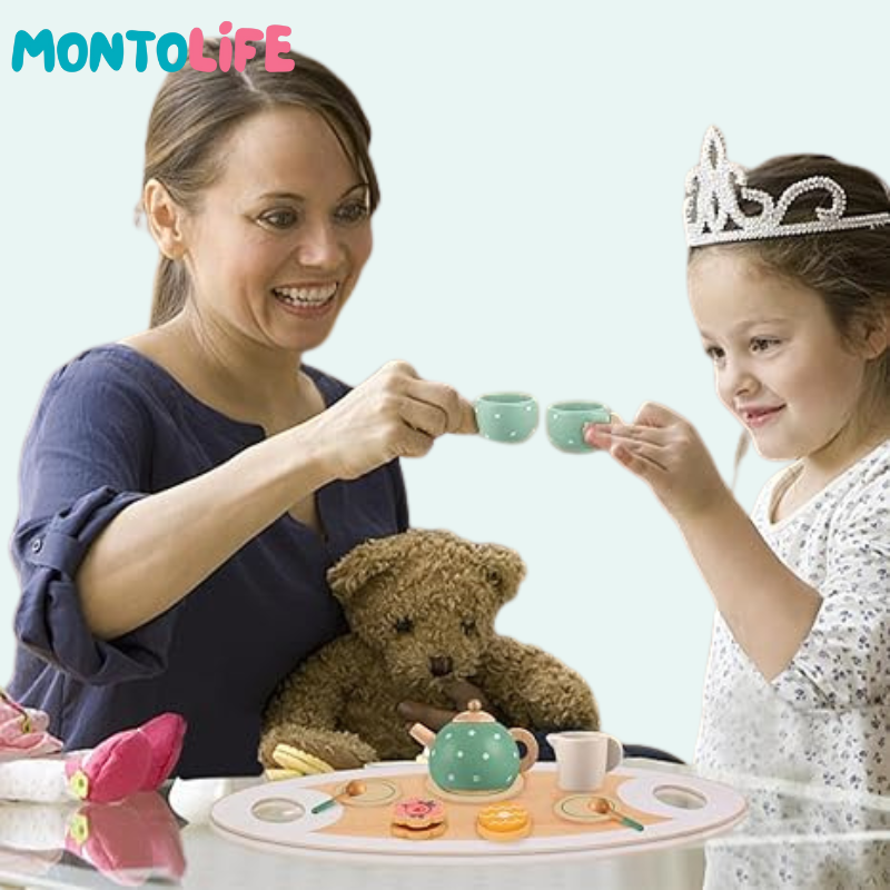 Wooden Tea Set – Pretend Play for Mindful Motor & Social Skills Development