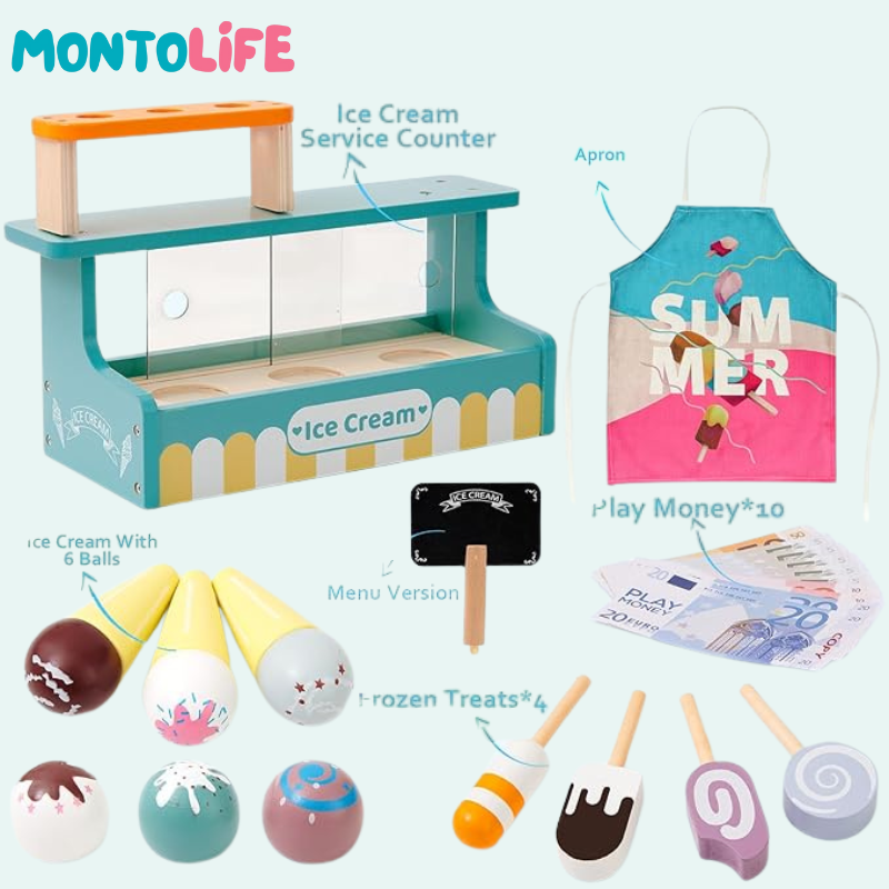 Ice Cream Stand – Pretend Play Set for Imaginative & Educational Fun