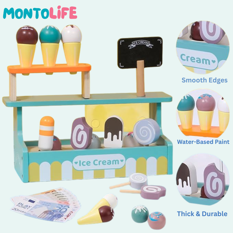 Ice Cream Stand – Pretend Play Set for Imaginative & Educational Fun