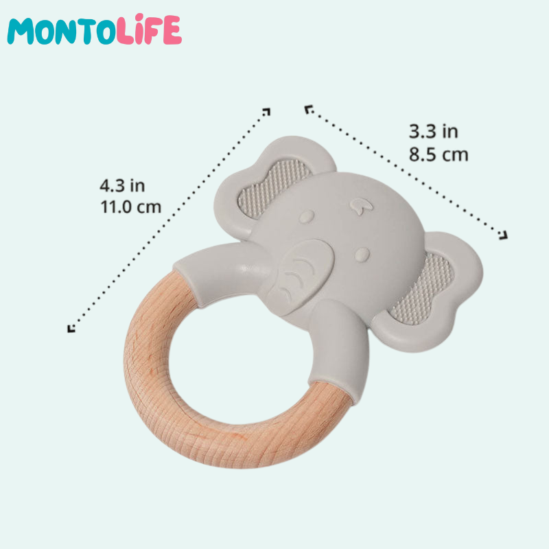 Baby Teething Elephant – Soft Silicone Sensory Toy for Oral Development