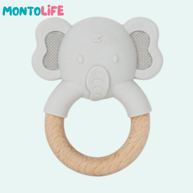 Baby Teething Elephant – Soft Silicone Sensory Toy for Oral Development