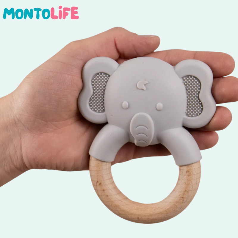 Baby Teething Elephant – Soft Silicone Sensory Toy for Oral Development
