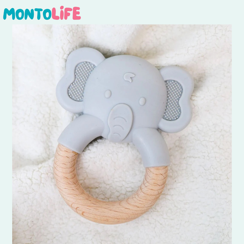 Baby Teething Elephant – Soft Silicone Sensory Toy for Oral Development