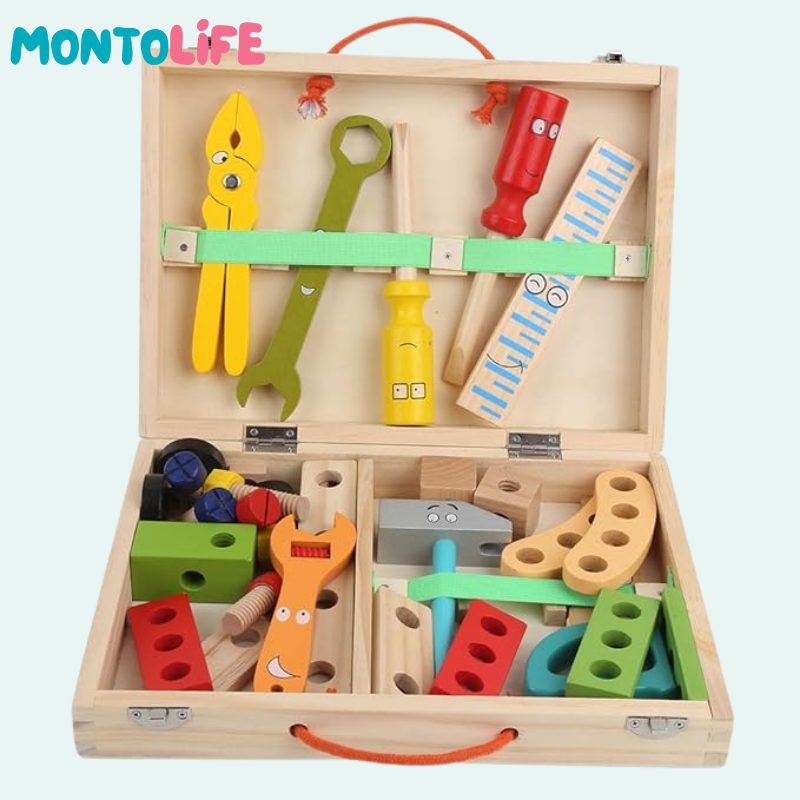 Wooden Tool Set – Educational Pretend Play Construction Kit