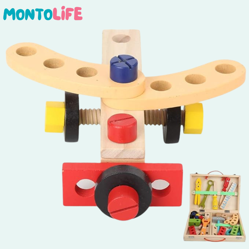 Wooden Tool Set – Educational Pretend Play Construction Kit
