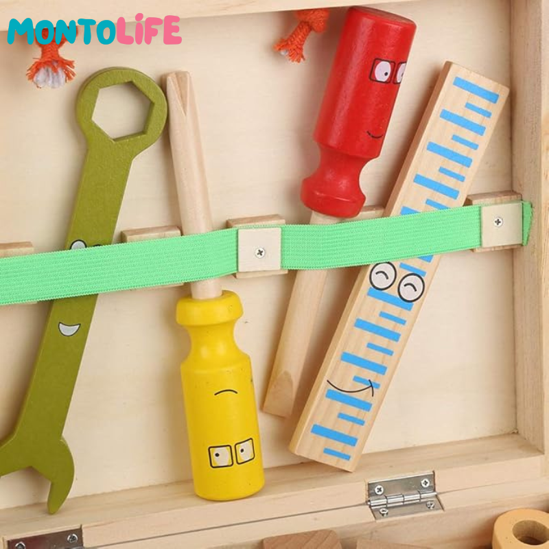 Wooden Tool Set – Educational Pretend Play Construction Kit