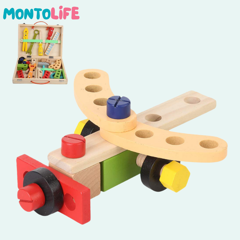 Wooden Tool Set – Educational Pretend Play Construction Kit
