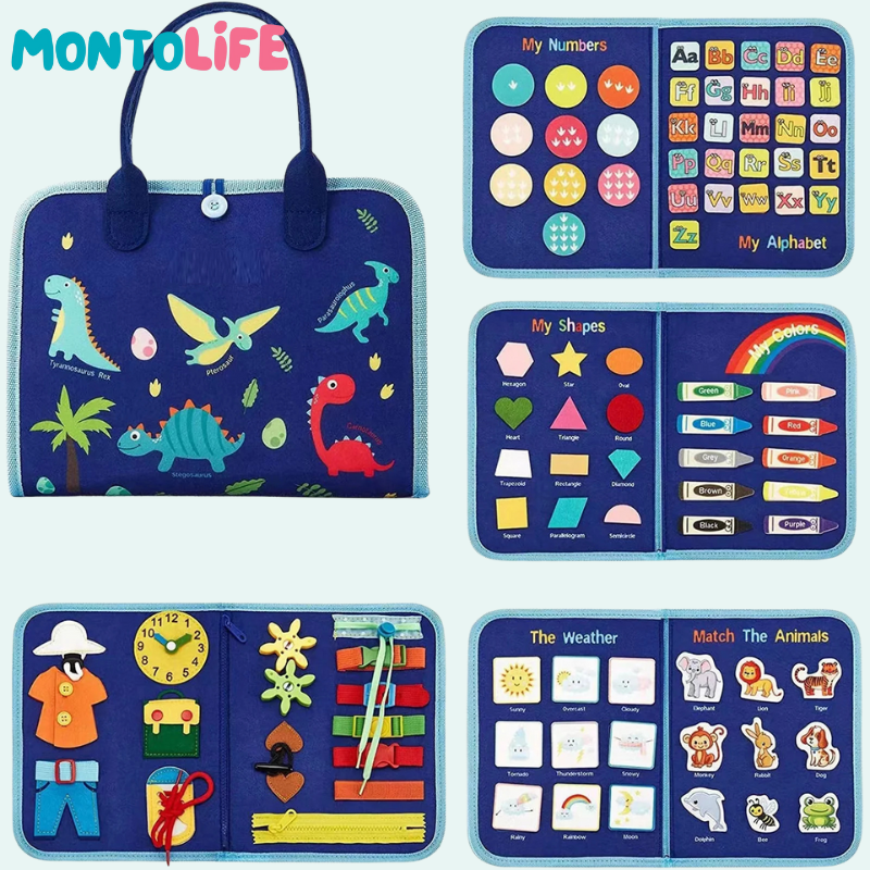 Sensory Busy Bag – Portable Interactive Activity Kit for Toddlers