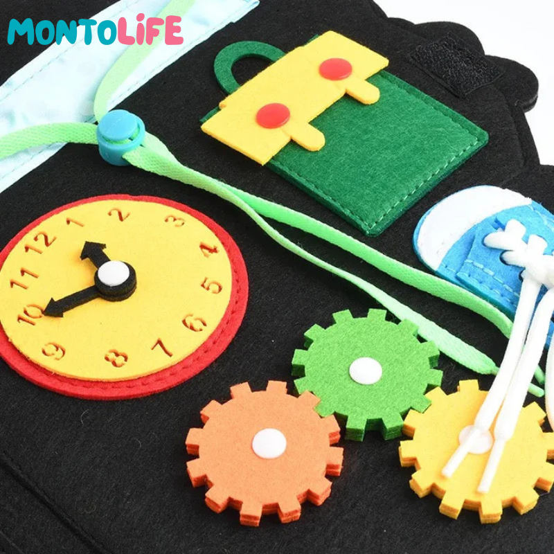 Sensory Busy Board – Dinosaur Activity Toy for Toddlers & Early Learning Fun