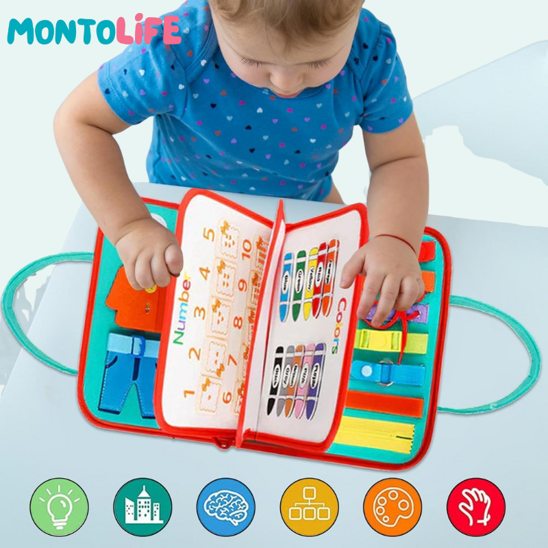 Sensory Busy Bag – Portable Interactive Activity Kit for Toddlers