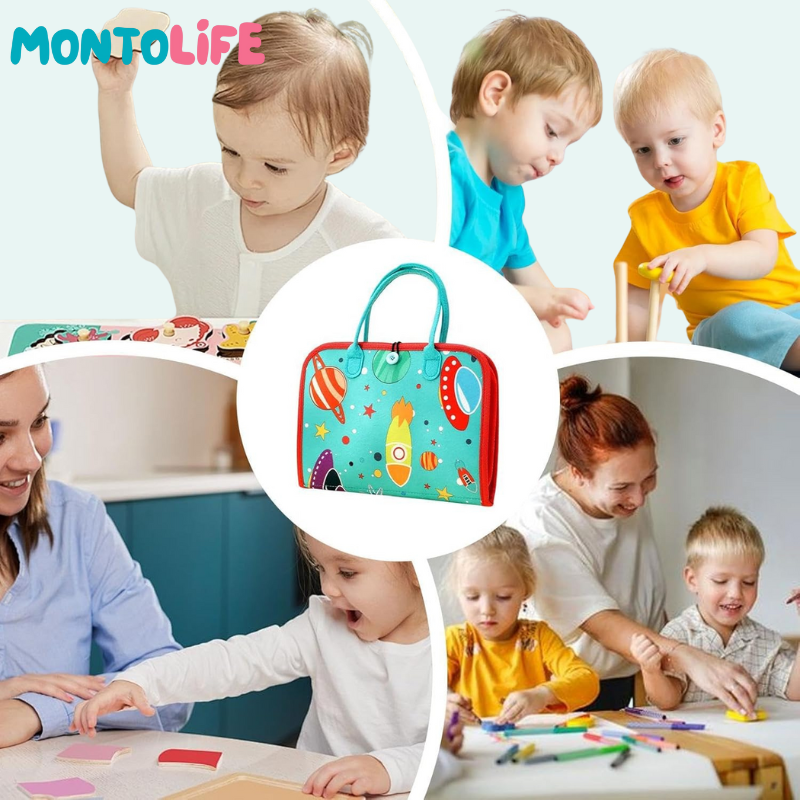 Sensory Busy Bag – Portable Interactive Activity Kit for Toddlers