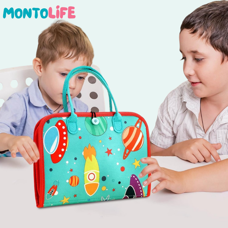 Sensory Busy Bag – Portable Interactive Activity Kit for Toddlers