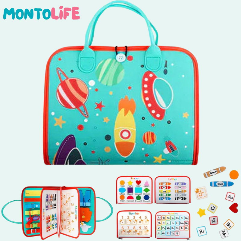 Sensory Busy Bag – Portable Interactive Activity Kit for Toddlers