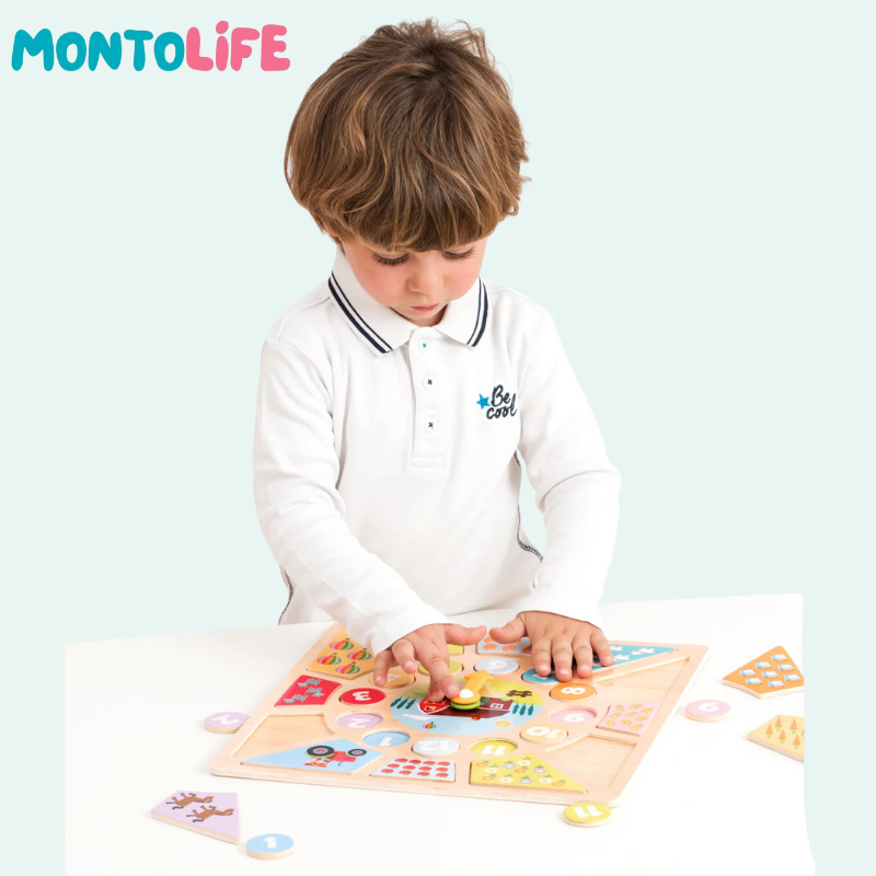 Wooden Clock Puzzle – Educational Time Learning Toy