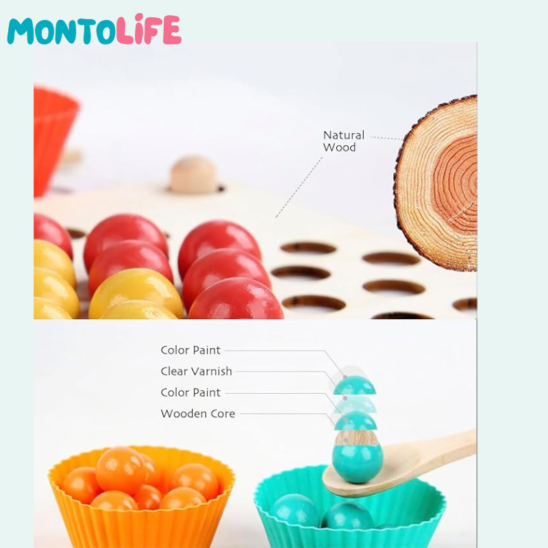 Rainbow Beads - Educational Color Sorting Toy