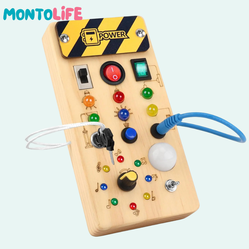 Wooden Switch Activity Board – Encourage Focus, Fine Motor Skills & Exploration