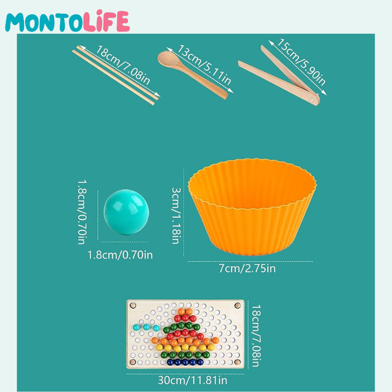 Rainbow Beads - Educational Color Sorting Toy