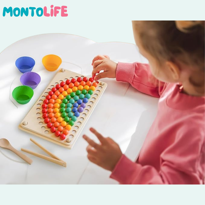 Rainbow Beads - Educational Color Sorting Toy