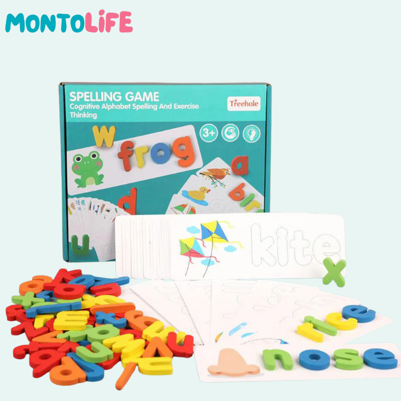 Wooden Spelling Puzzle – Boost Literacy Skills Through Play