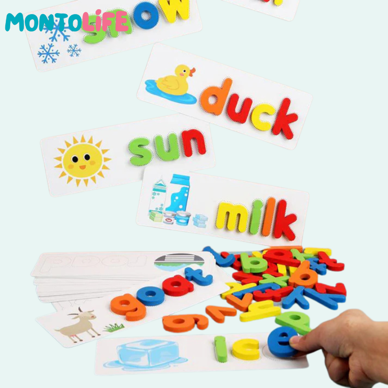 Wooden Spelling Puzzle – Boost Literacy Skills Through Play