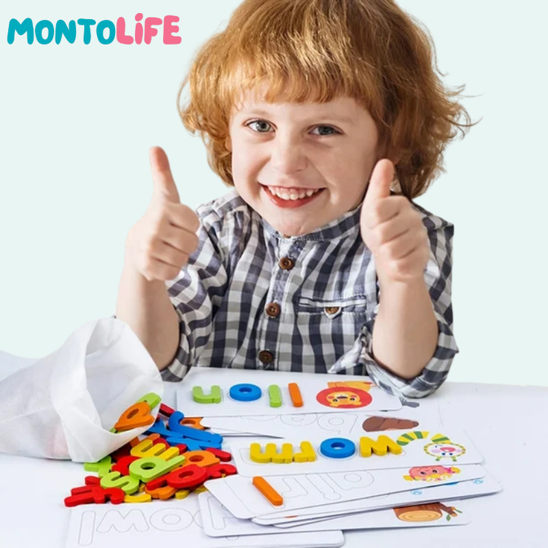 Wooden Spelling Puzzle – Boost Literacy Skills Through Play
