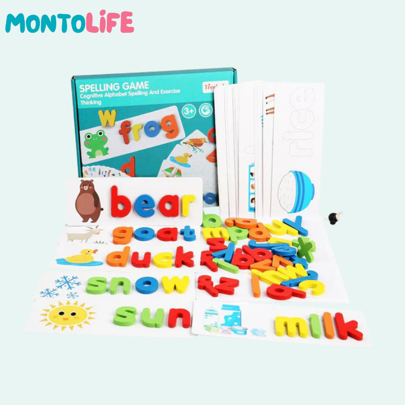 Wooden Spelling Puzzle – Boost Literacy Skills Through Play