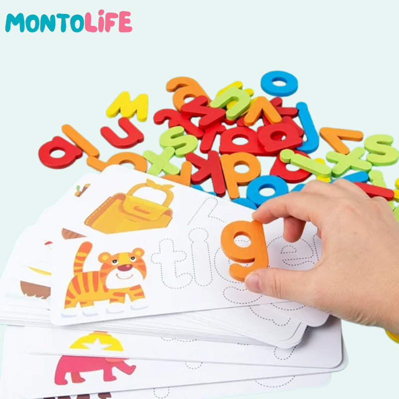 Wooden Spelling Puzzle – Boost Literacy Skills Through Play