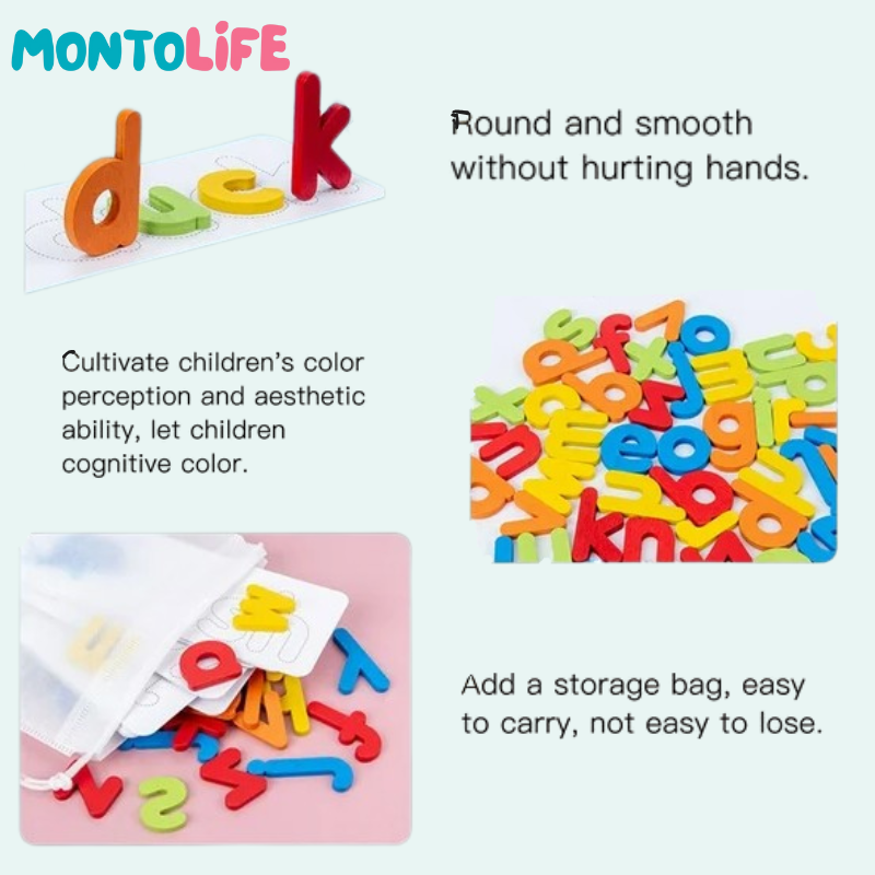 Wooden Spelling Puzzle – Boost Literacy Skills Through Play