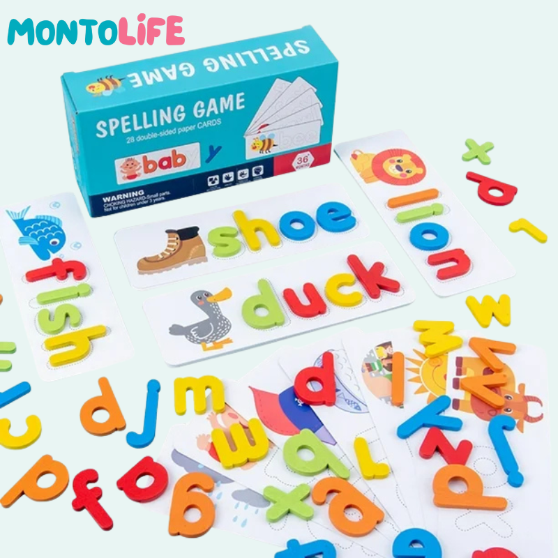 Wooden Spelling Puzzle – Boost Literacy Skills Through Play