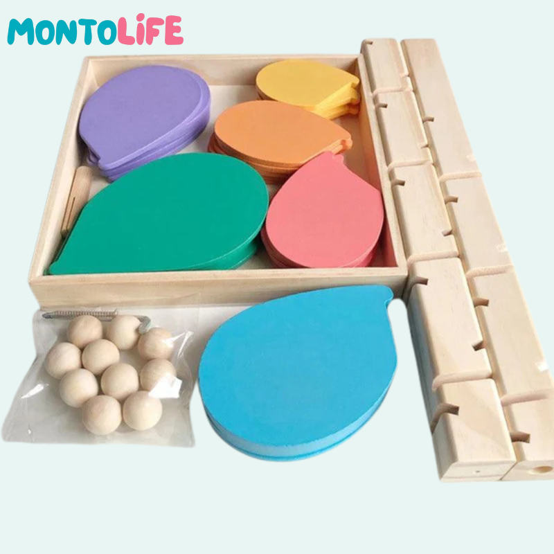 Wooden Rainbow Tree – Soothing Drop Ball Toy