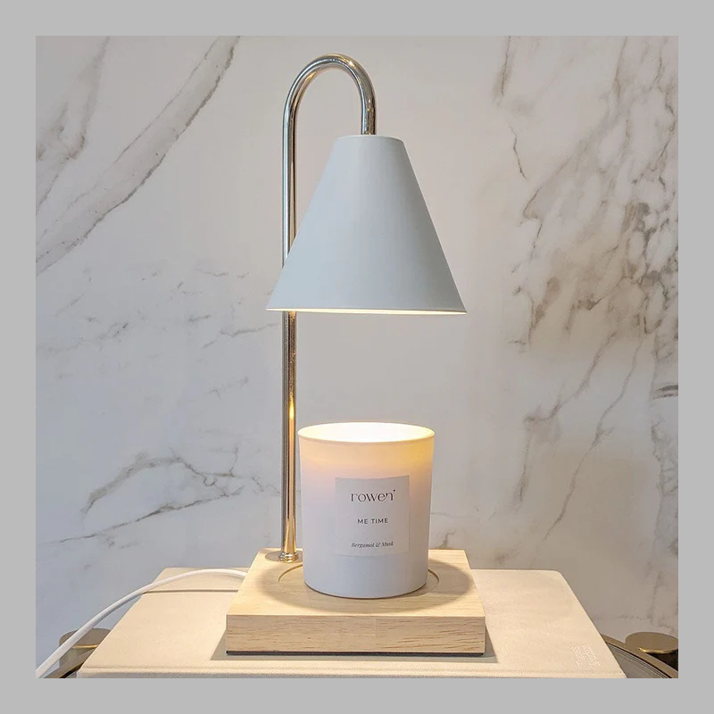 Elegant White & Gold Candle Warmer – Chic Decorative Home Accent