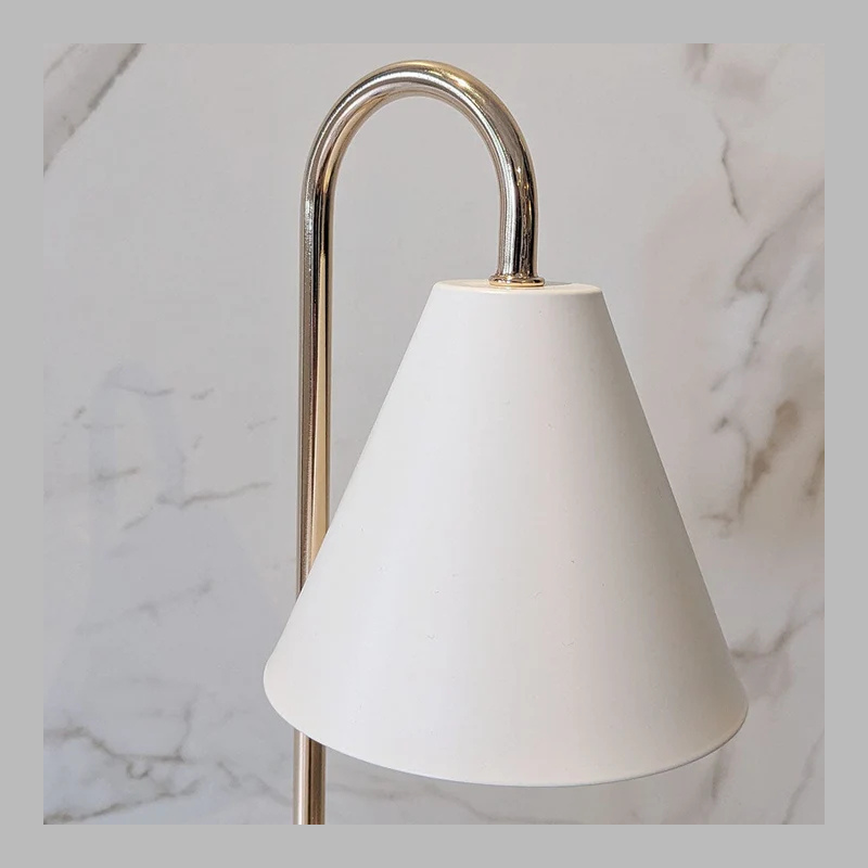 Elegant White & Gold Candle Warmer – Chic Decorative Home Accent